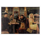 Blaue Platte Schneidebrett (Vorderseite)