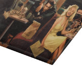 Blaue Platte Schneidebrett (Ecke)