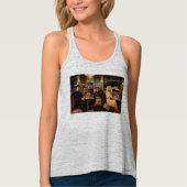 Blaue Platte Tank Top (Vorderseite)