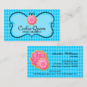 Blaue Plätzchen-Bäckerei Visitenkarte (Vorne/Hinten)