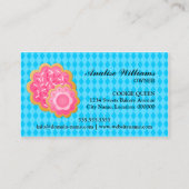 Blaue Plätzchen-Bäckerei Visitenkarte (Rückseite)