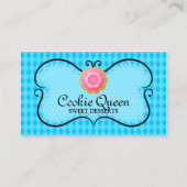 Blaue Plätzchen-Bäckerei Visitenkarte (Vorderseite)