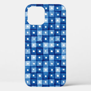 Blaue Plätze, Aquarellfarben Nahtloses Mosaik. Case-Mate iPhone Hülle