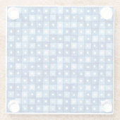 Blaue Plätze, Aquarellfarben Nahtloses Mosaik. Glasuntersetzer (Rückseite)