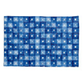 Blaue Plätze, Aquarellfarben Nahtloses Mosaik. Kissenbezug (Rückseite)