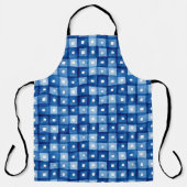 Blaue Plätze, Aquarellfarben Nahtloses Mosaik. Schürze (Vorderseite)