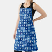 Blaue Plätze, Aquarellfarben Nahtloses Mosaik. Schürze (InSitu)