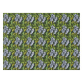 Blaue Plumbago-Blossom-Malerei Tischdecke (Vorderseite (Horizontal))
