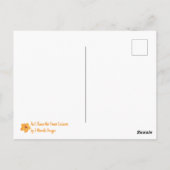 Blaue Plumeria Postkarte (Rückseite)