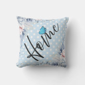 Blaue Pois Home Kissen (Vorderseite)