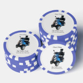 Blaue Poker-Chips Pokerchips (Stapel)