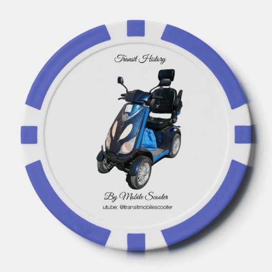 Blaue Poker-Chips Pokerchips (Vorderseite)