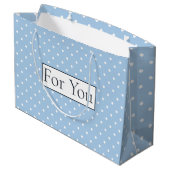 Blaue Poker Muster für Sie Große Boy Bag Geschenktüte (Rückseite Schrägansicht)