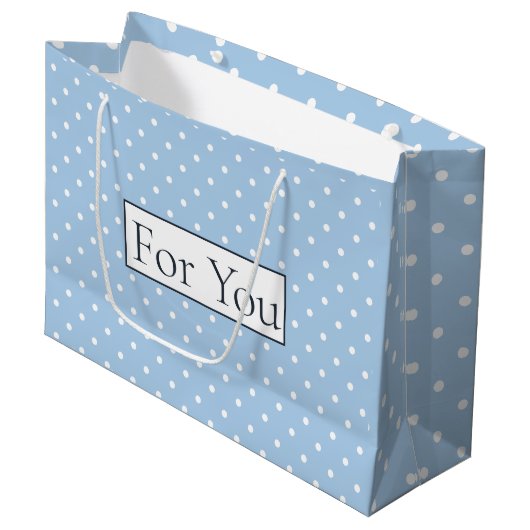 Blaue Poker Muster für Sie Große Boy Bag Geschenktüte (Vorderseite Schrägansicht)