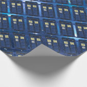 Blaue Polizei-allgemeine Telefonzelle - BRITISCHE Geschenkpapier (Ecke)