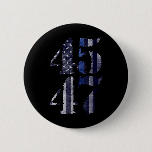 Blaue Polizei lebt 45 47 Trump für Präsident 2024 Button