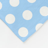Blaue Polka-Dot-individuelle Name-Decke Fleecedecke (Ecke)