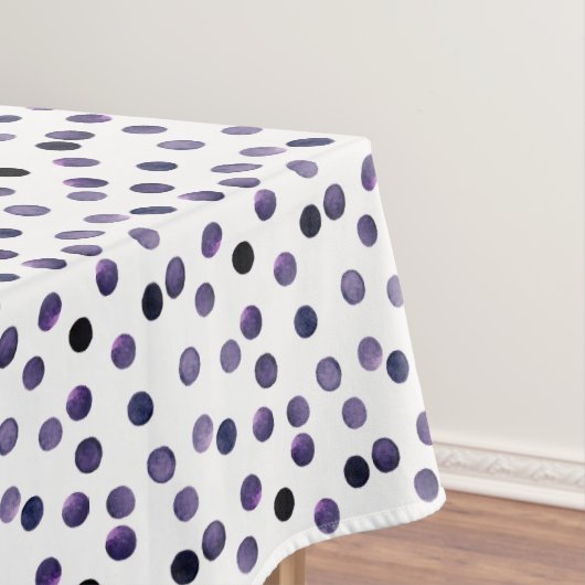 Blaue Polka-Dot-Wasserfarbe Tischdecke (Beispiel)