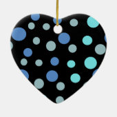 Blaue Polka-Dots, Polka-Dot-Muster, Punkte, Süß 16 Keramikornament (Hinten)
