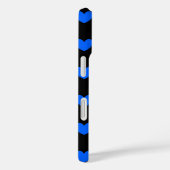 Blaue Polka-Herzen auf schwarz Case-Mate iPhone Hülle (Rückseite / Rechts)