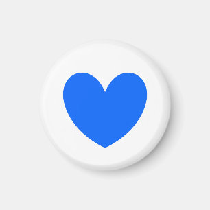Blaue Polka-Herzen auf weiß Magnet