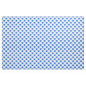 Blaue Polka-Herzen auf weiß Stoff (Yard (91,4 cm))