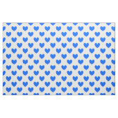 Blaue Polka-Herzen auf weiß Stoff (Fat Quarter (45,7 x 55,9 cm))