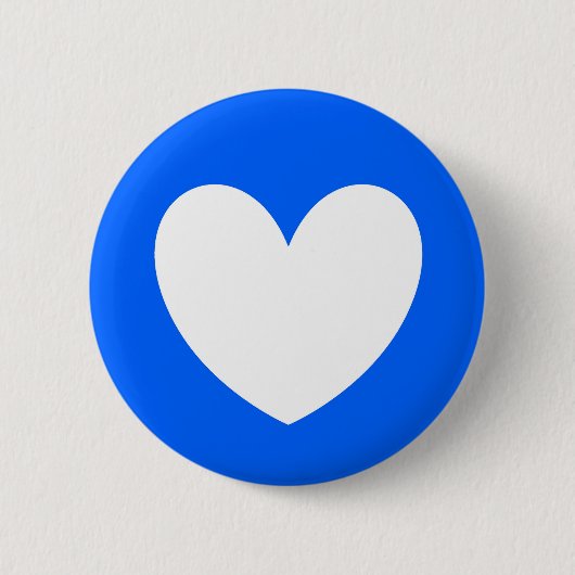 Blaue Polka-Herzen Button (Vorderseite)