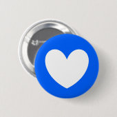 Blaue Polka-Herzen Button (Vorne & Hinten)