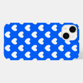 Blaue Polka-Herzen Case-Mate iPhone Hülle (Rückseite (Horizontal))