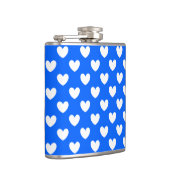 Blaue Polka-Herzen Flachmann (Rechts)