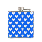 Blaue Polka-Herzen Flachmann (Rückseite)