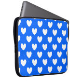 Blaue Polka-Herzen Laptopschutzhülle (Vorne Rechts)