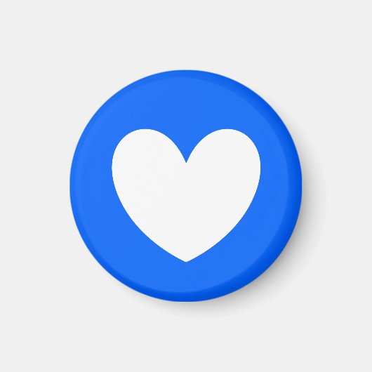 Blaue Polka-Herzen Magnet (Vorne)