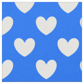 Blaue Polka-Herzen Stoff (Nahaufnahme)