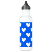 Blaue Polka-Herzen Trinkflasche (Links)