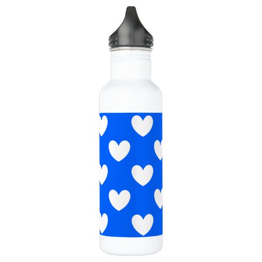 Blaue Polka-Herzen Trinkflasche (Links)