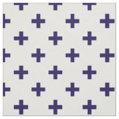 Blaue Polka-Kreuze in Weiß Stoff (Muster)