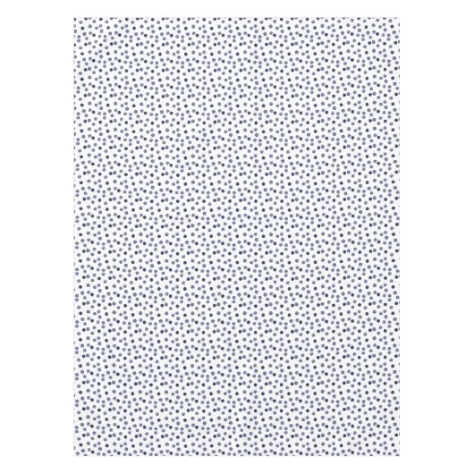 Blaue Polka Punkt Wasserfarbe Tischdecke (Vorderseite)