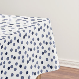 Blaue Polka Punkt Wasserfarbe Tischdecke