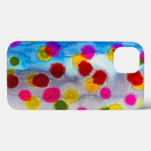 Blaue Polka Punkte Aquarell abstrakt Case-Mate iPhone Hülle (Rückseite (Horizontal))