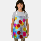 Blaue Polka Punkte Aquarell abstrakt Schürze (Insitu)