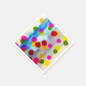 Blaue Polka Punkte Aquarell abstrakt Serviette (Ecke)