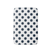 Blaue Polka-Punkte Badematte (Vorderseite Vertikal)