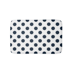 Blaue Polka-Punkte Badematte