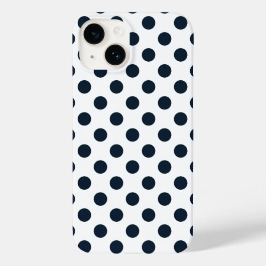 Blaue Polka-Punkte Case-Mate iPhone Hülle (Rückseite)