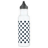 Blaue Polka-Punkte Edelstahlflasche (Rechts)