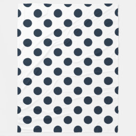 Blaue Polka-Punkte Fleecedecke