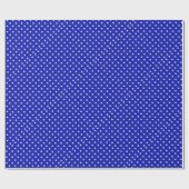 Blaue Polka-Punkte Geschenkpapier (Flach)