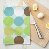 Blaue Polka-Punkte Handtuch (Viertel Falte)